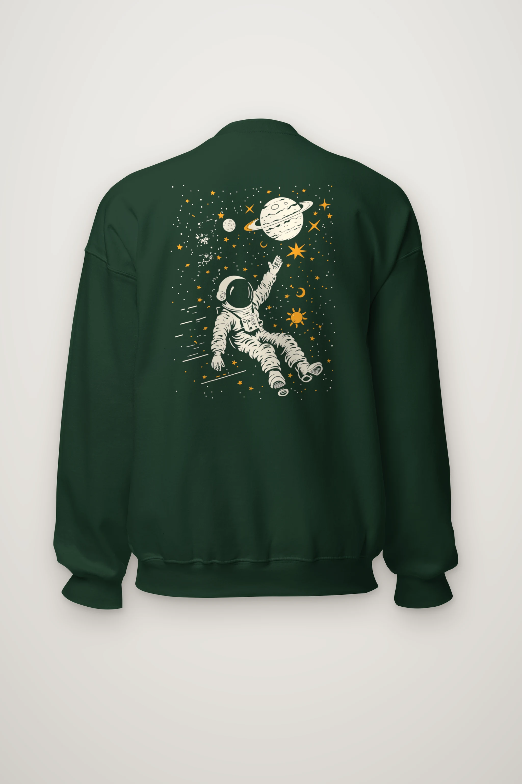 "Astronaut Among Stars" Heavy Blend Unisex Crewneck Sweatshirt