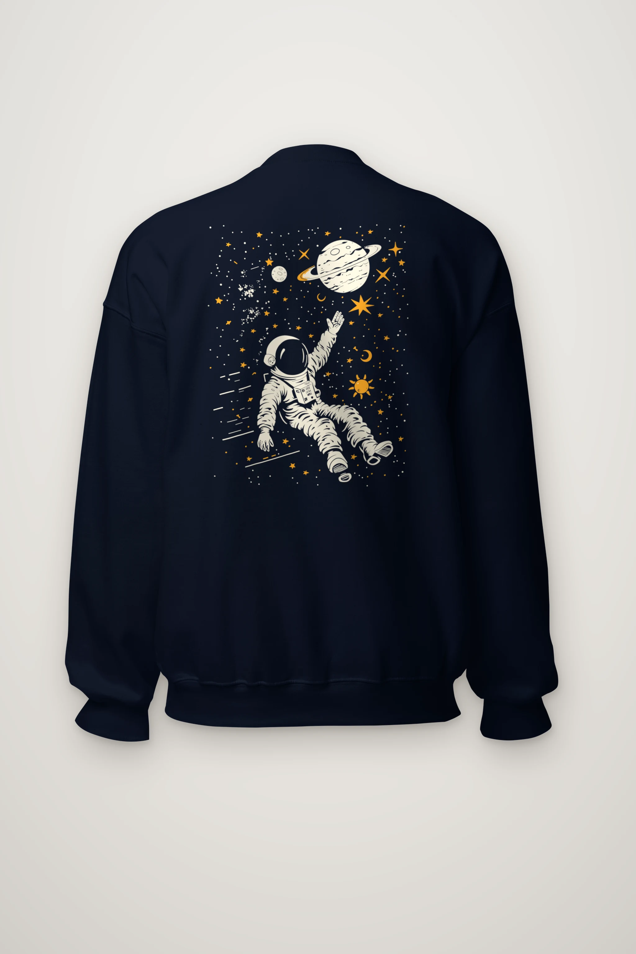 "Astronaut Among Stars" Heavy Blend Unisex Crewneck Sweatshirt