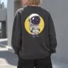 "Golden Moon Astronaut" Heavy Blend Unisex Crewneck Sweatshirt | Gildan 18000