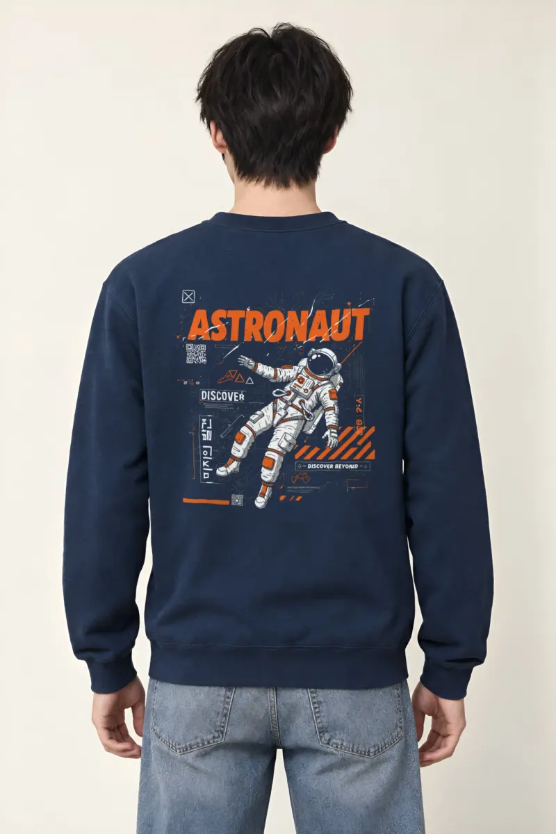 "Astronaut Discover" Heavy Blend Unisex Crewneck Sweatshirt