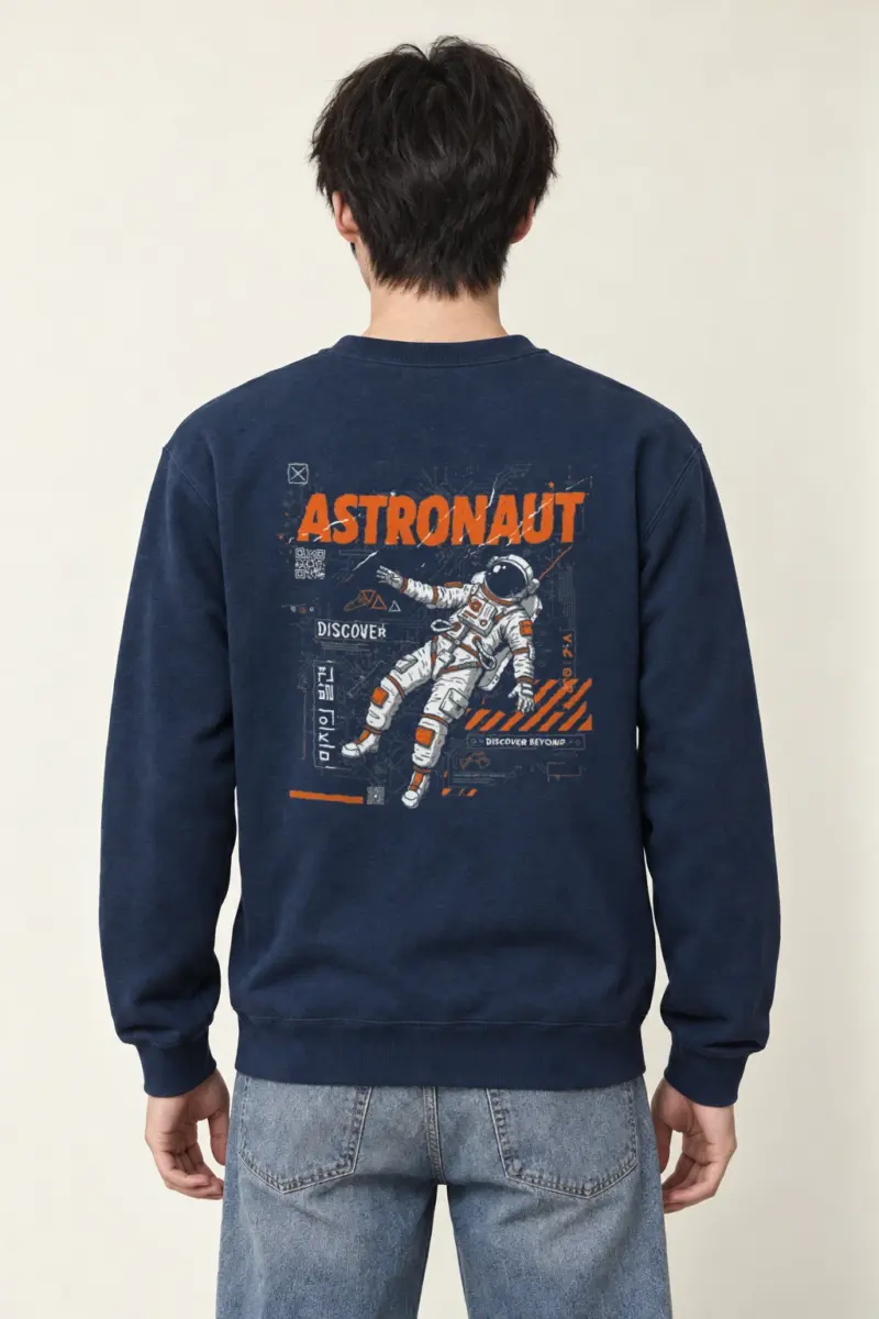 "Astronaut Discover" Heavy Blend Unisex Crewneck Sweatshirt