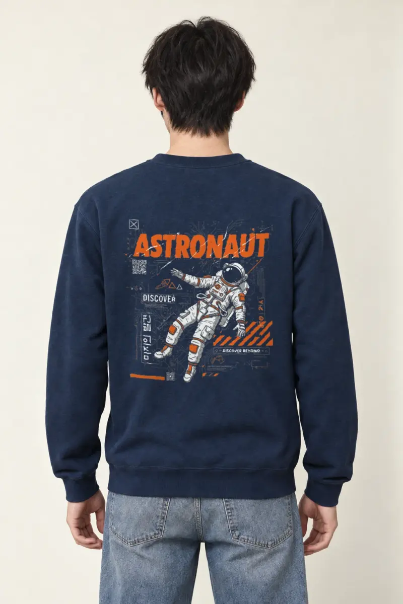 "Astronaut Discover" Heavy Blend Unisex Crewneck Sweatshirt