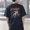 "Astronaut Discover" Heavyweight Unisex Crewneck T-shirt | Gildan 5000