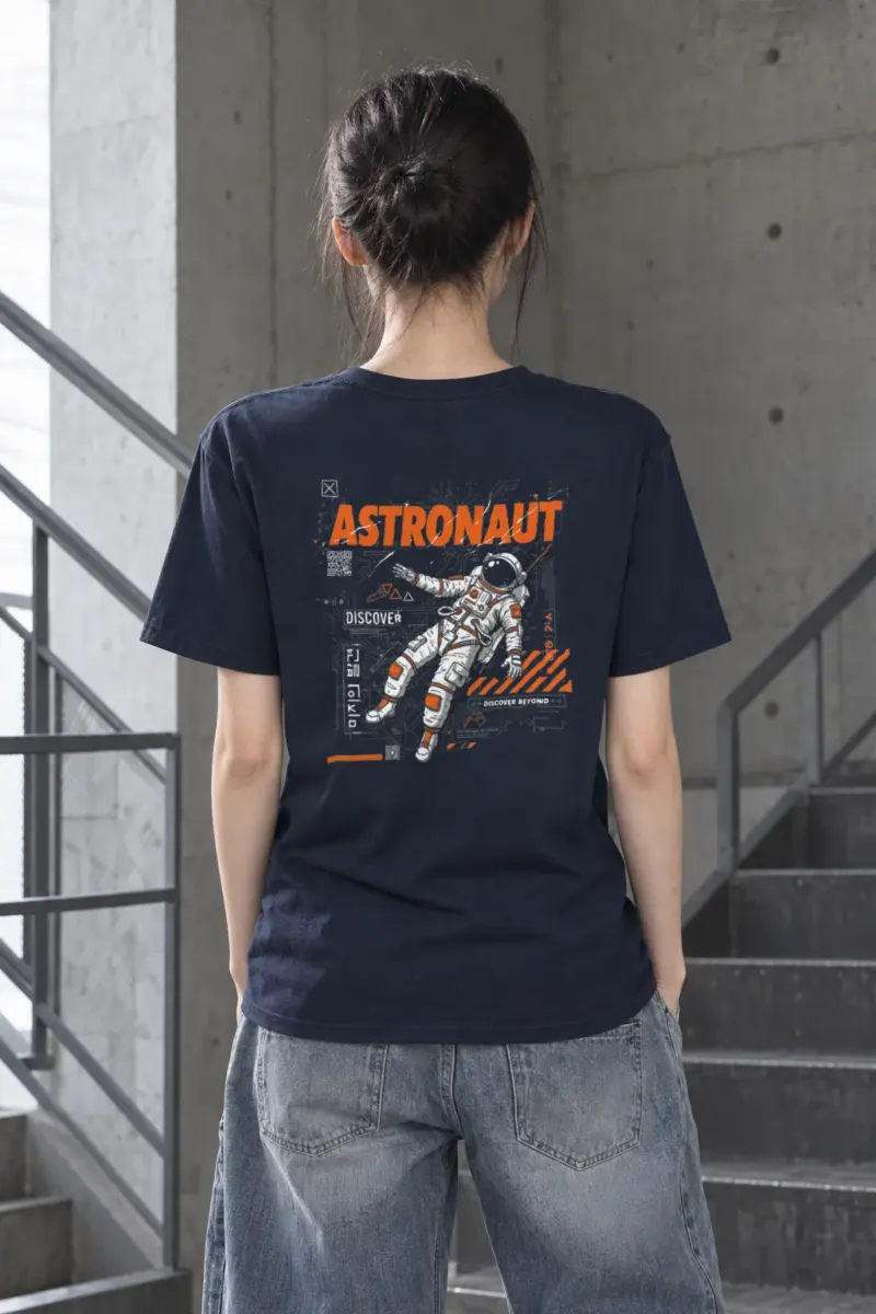 "Astronaut Discover" Heavyweight Unisex Crewneck T-shirt