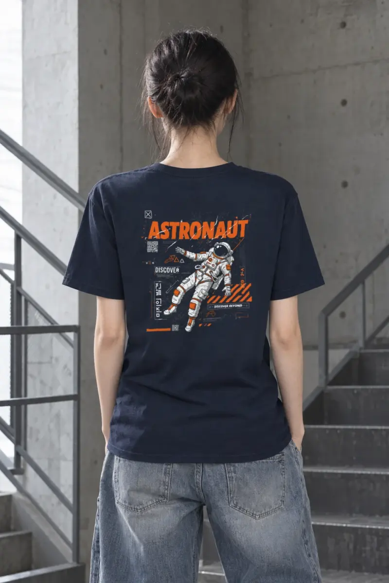 "Astronaut Discover" Heavyweight Unisex Crewneck T-shirt