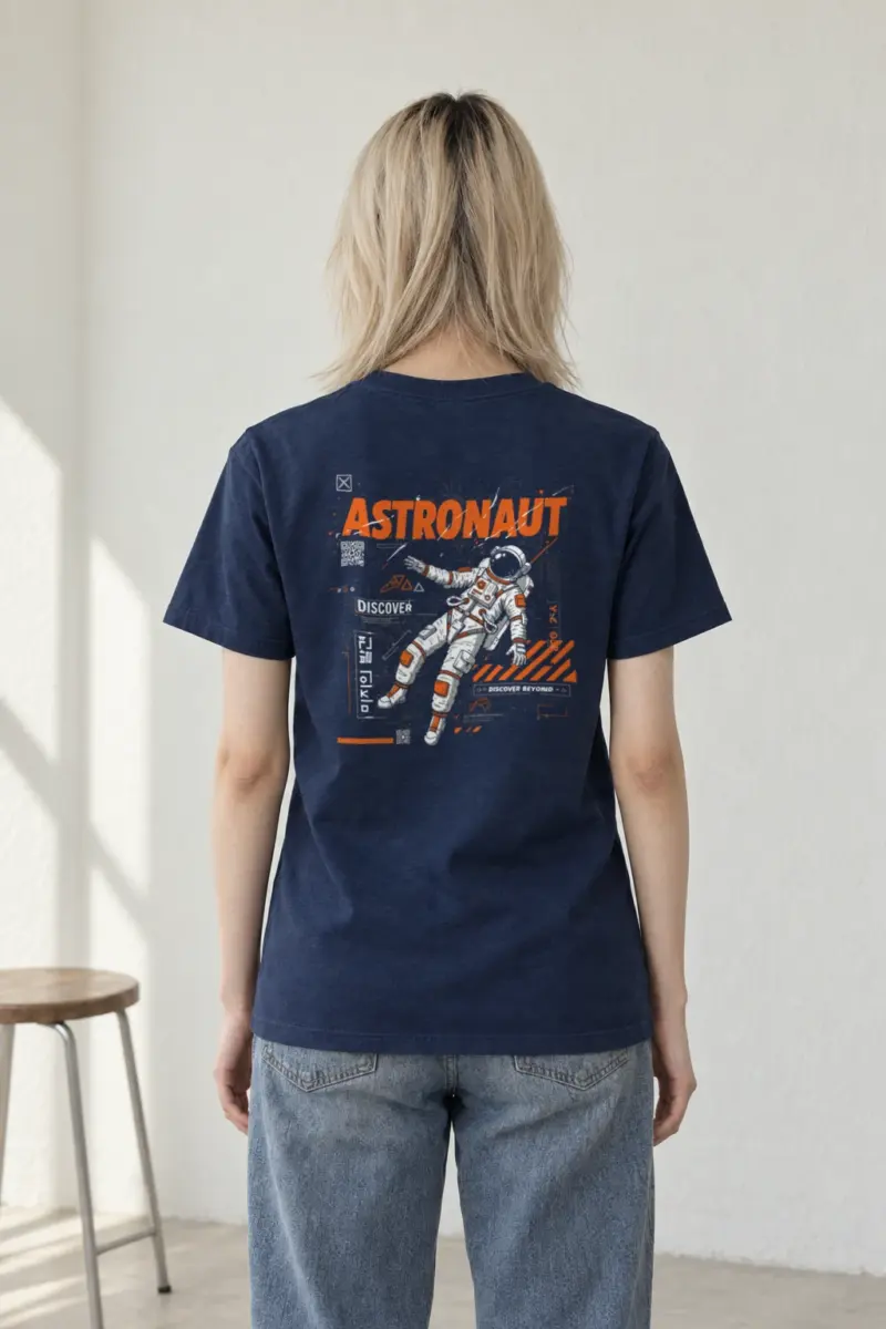 "Astronaut Discover" Heavyweight Unisex Crewneck T-shirt