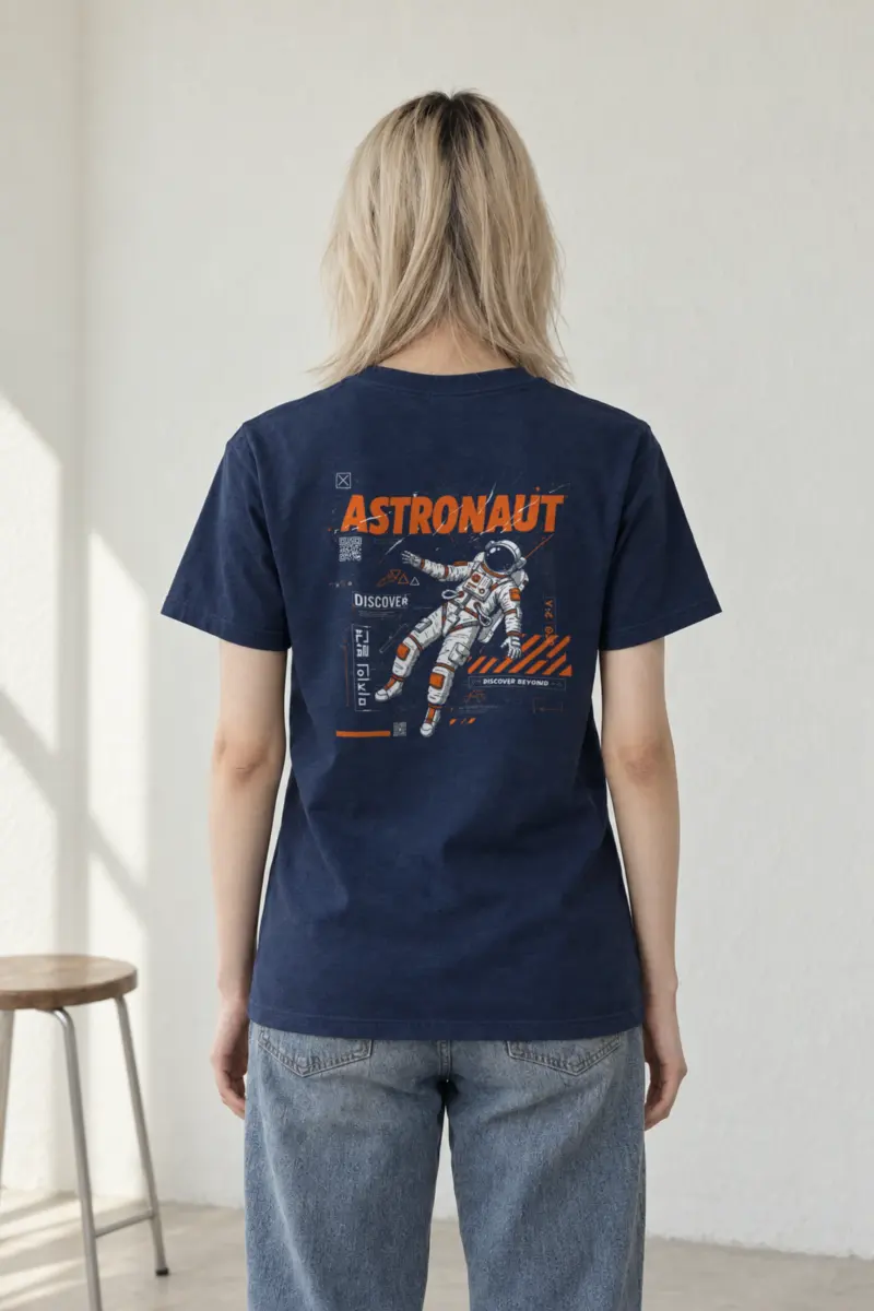 "Astronaut Discover" Heavyweight Unisex Crewneck T-shirt