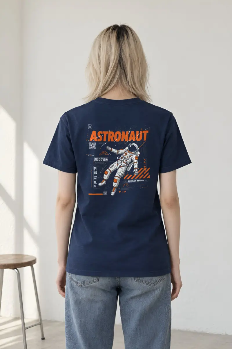 "Astronaut Discover" Heavyweight Unisex Crewneck T-shirt