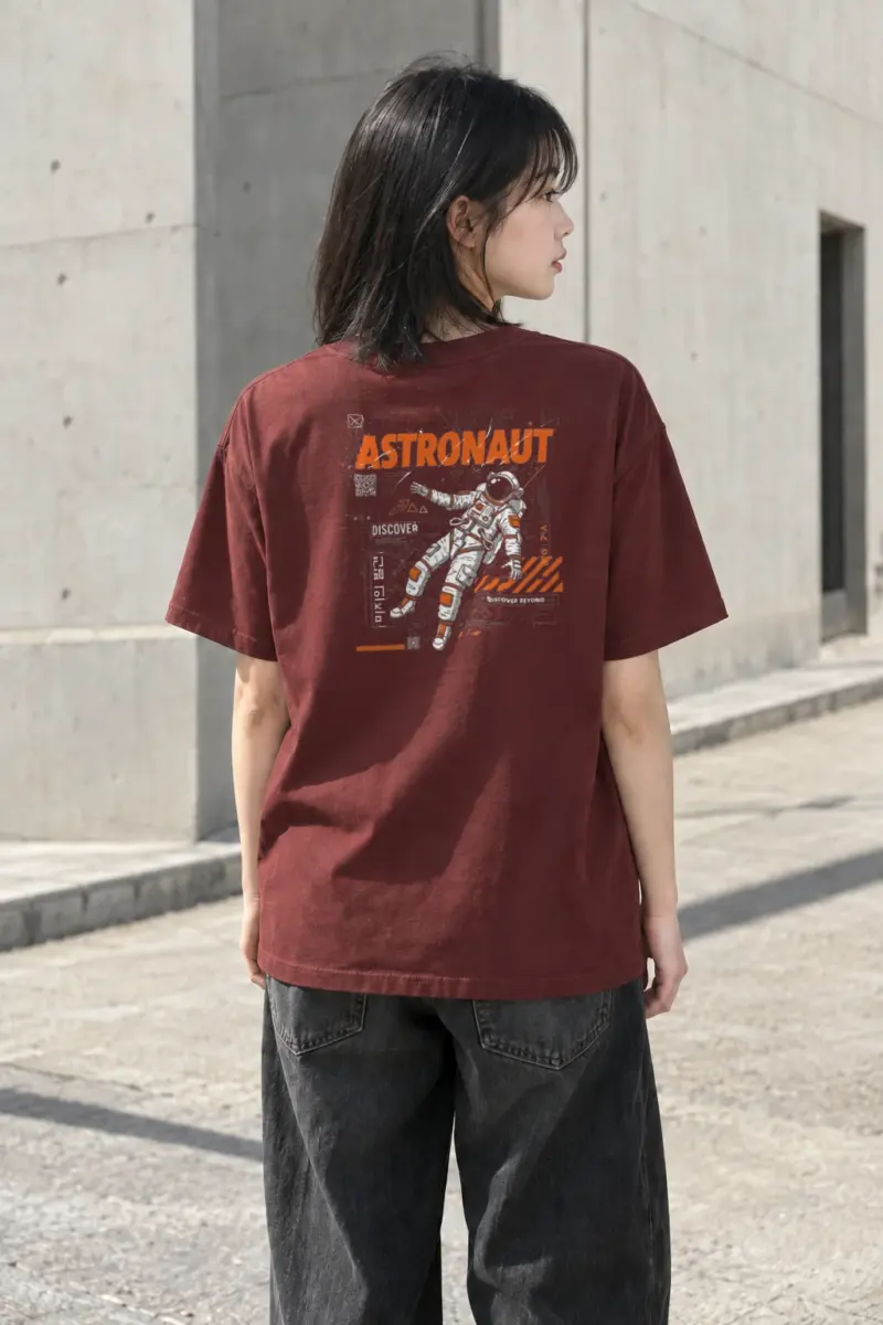 "Astronaut Discover" Heavyweight Unisex Crewneck T-shirt | Gildan 5000
