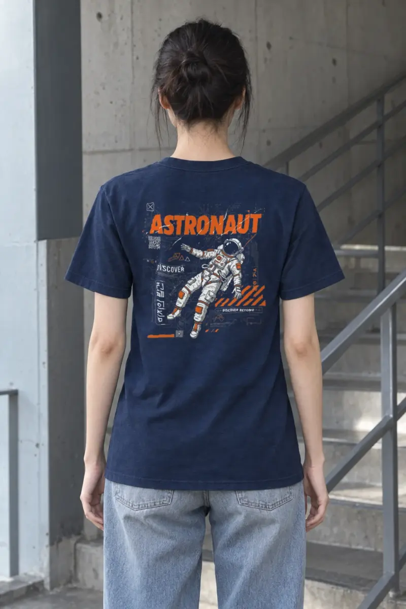 "Astronaut Discover" Heavyweight Unisex Crewneck T-shirt