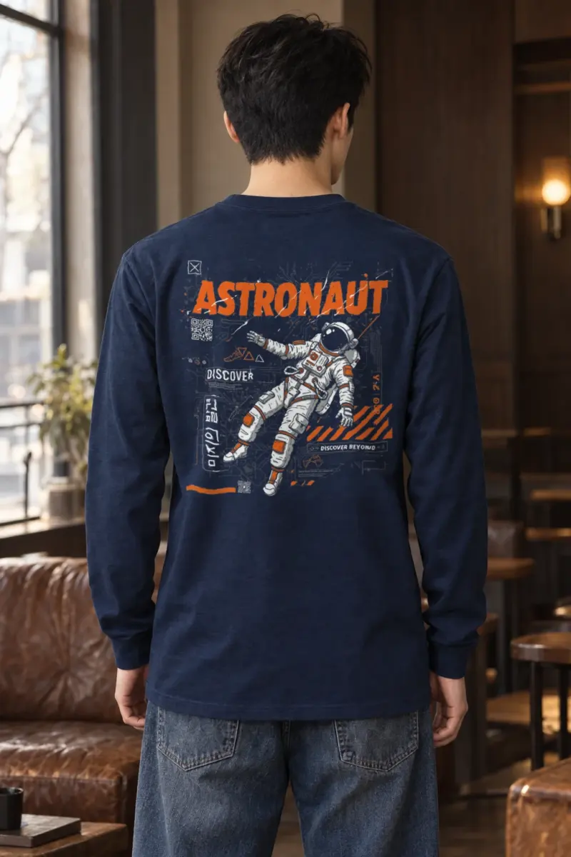 "Astronaut Discover" Unisex Longsleeve T-shirt