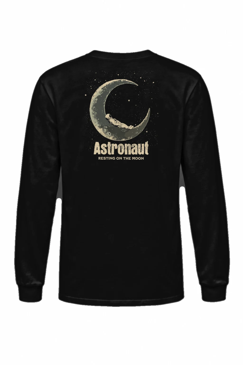 "Astronaut Resting Moon" Unisex Longsleeve T-shirt | Gildan 2400