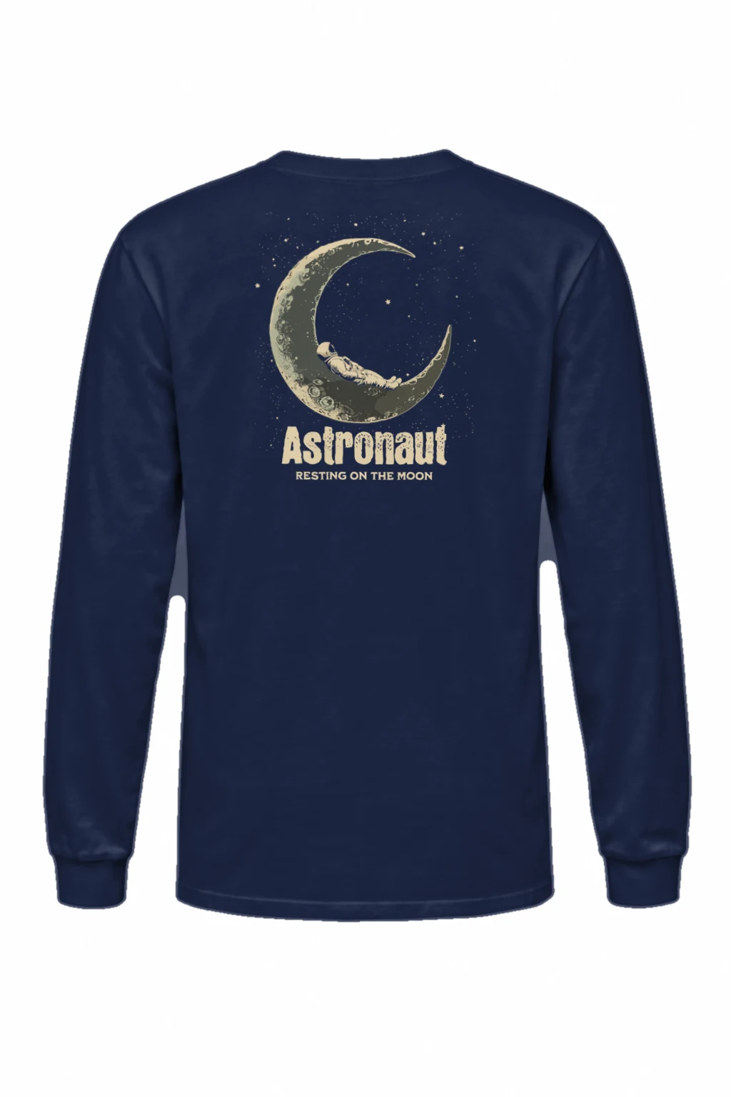 "Astronaut Resting Moon" Unisex Longsleeve T-shirt | Gildan 2400