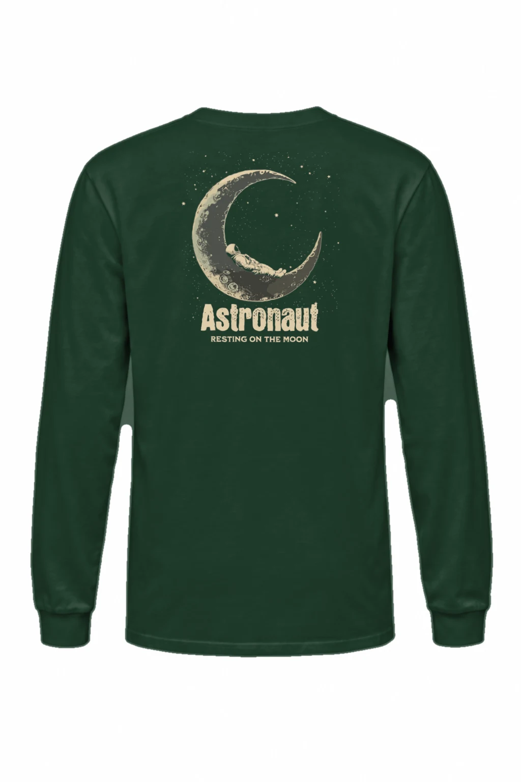 "Astronaut Resting Moon" Unisex Longsleeve T-shirt | Gildan 2400