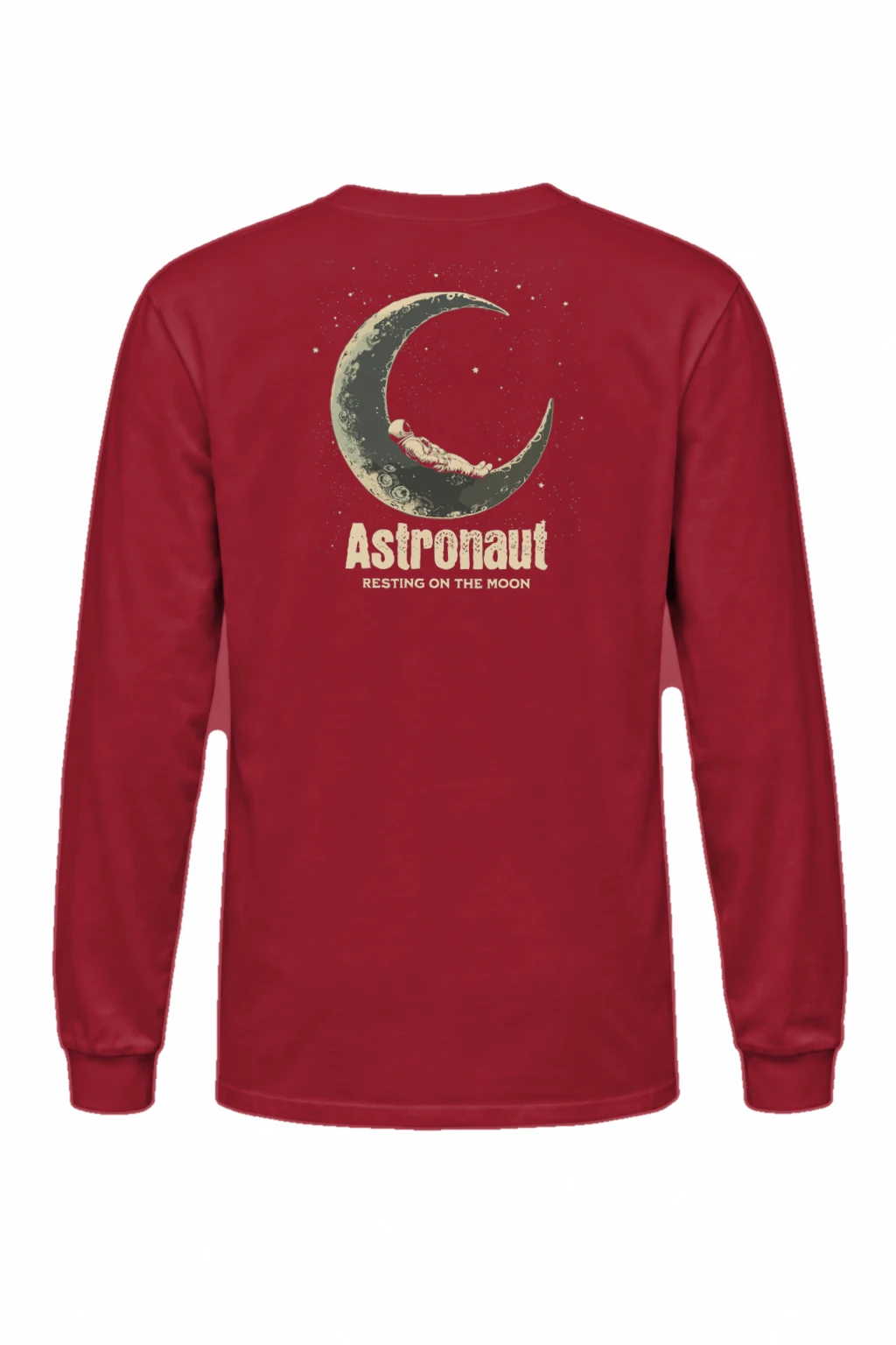 "Astronaut Resting Moon" Unisex Longsleeve T-shirt | Gildan 2400