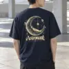 "Astronaut Resting On The Moon" Heavyweight Unisex Crewneck T-shirt | Gildan 5000