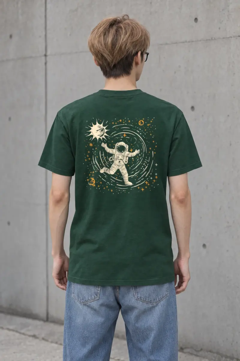 "Astronaut Star Cache" Heavyweight Unisex Crewneck T-shirt