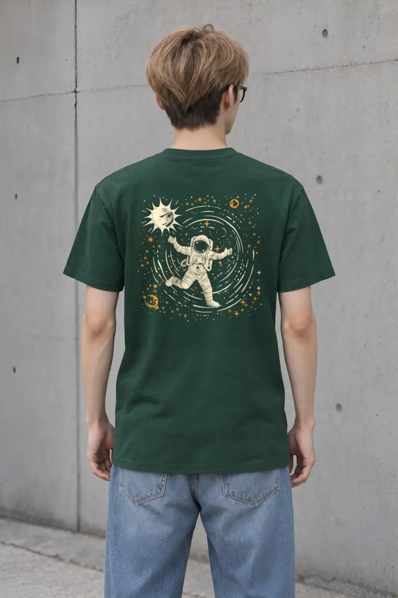 "Astronaut Star Cache" Heavyweight Unisex Crewneck T-shirt