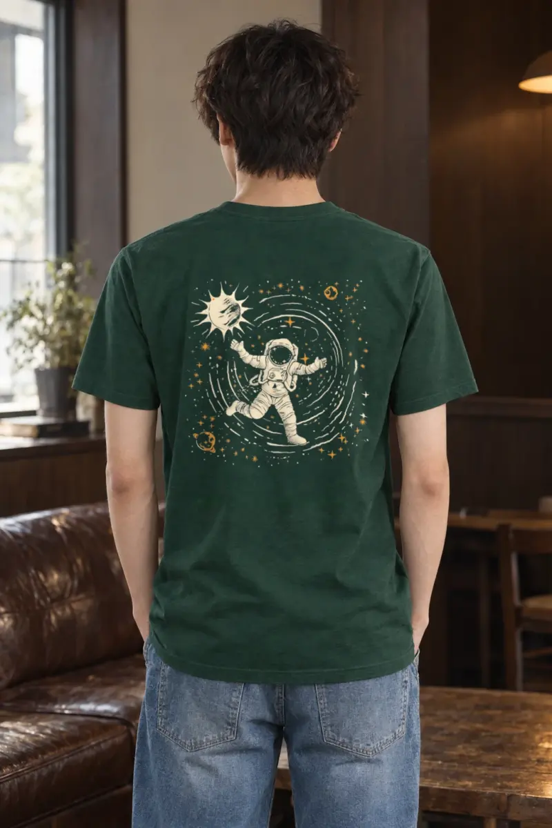 "Astronaut Star Cache" Heavyweight Unisex Crewneck T-shirt