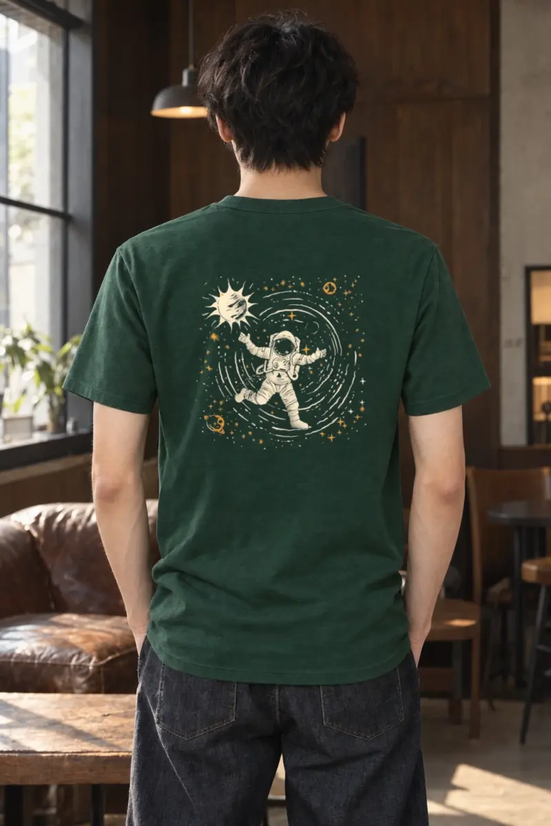 "Astronaut Star Cache" Heavyweight Unisex Crewneck T-shirt