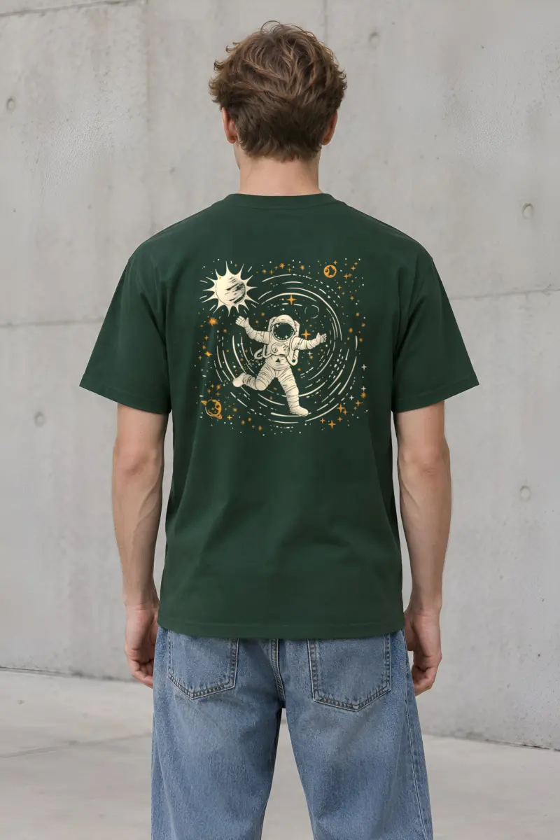 "Astronaut Star Cache" Heavyweight Unisex Crewneck T-shirt