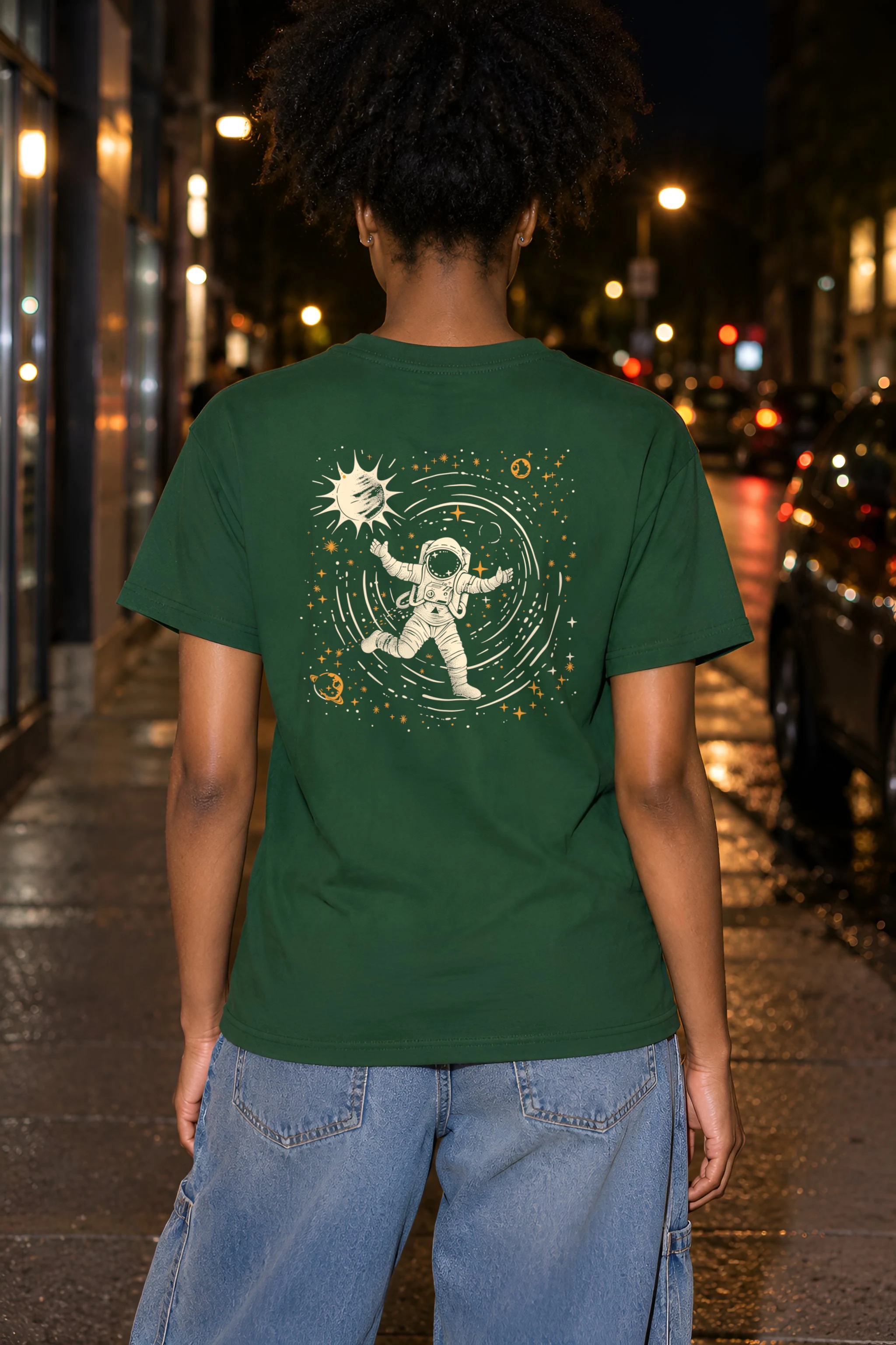 "Astronaut Star Cache" Heavyweight Unisex Crewneck T-shirt