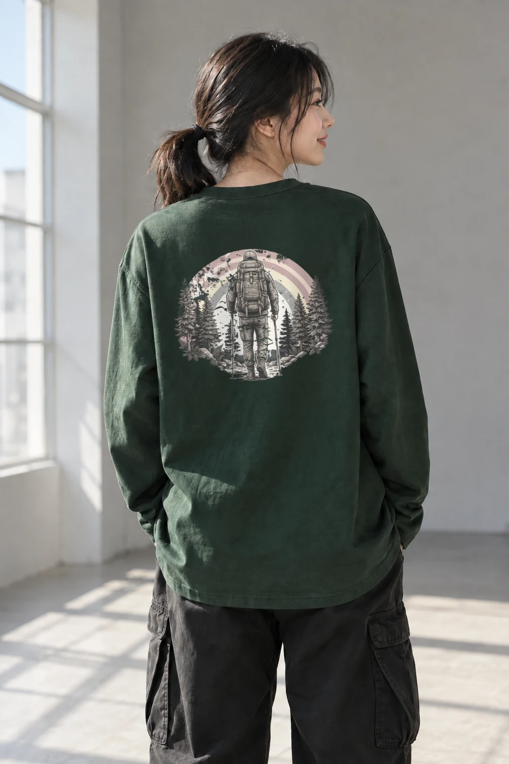 "Astronaut Trail" Unisex Longsleeve T-shirt | Gildan 2400