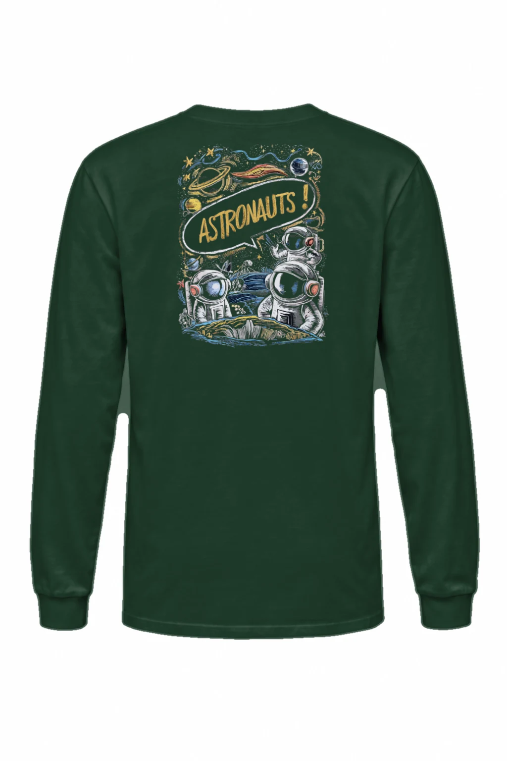 "Astronauts Exploring" Unisex Longsleeve T-shirt | Gildan 2400