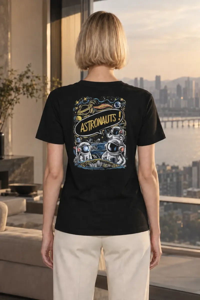 "Astronauts!" Heavyweight Unisex Crewneck T-shirt | Gildan 5000