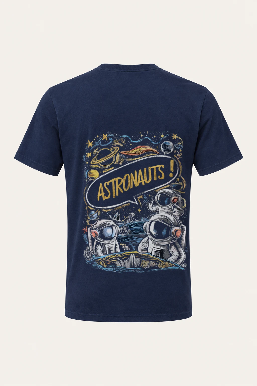 "Astronauts!" Heavyweight Unisex Crewneck T-shirt | Gildan 5000
