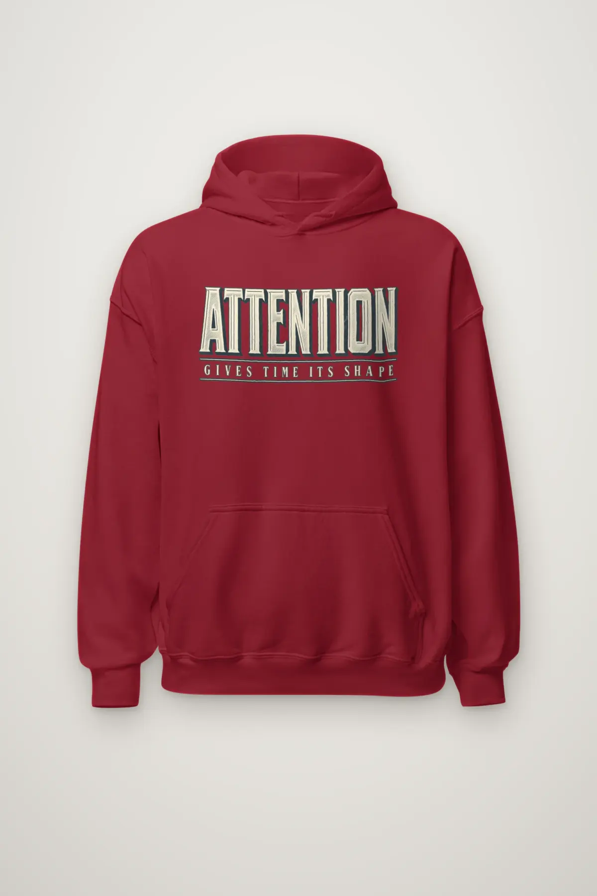 "Attention Gives Time Its Shape" Heavy Blend Unisex Pullover Hoodie