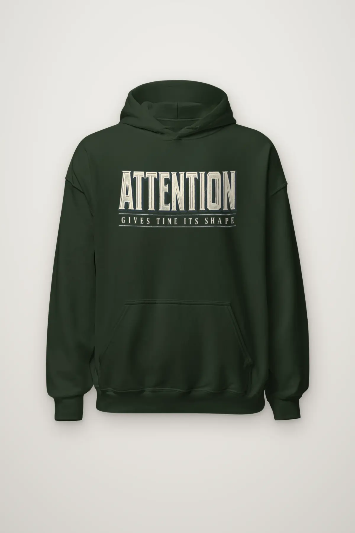 "Attention Gives Time Its Shape" Heavy Blend Unisex Pullover Hoodie