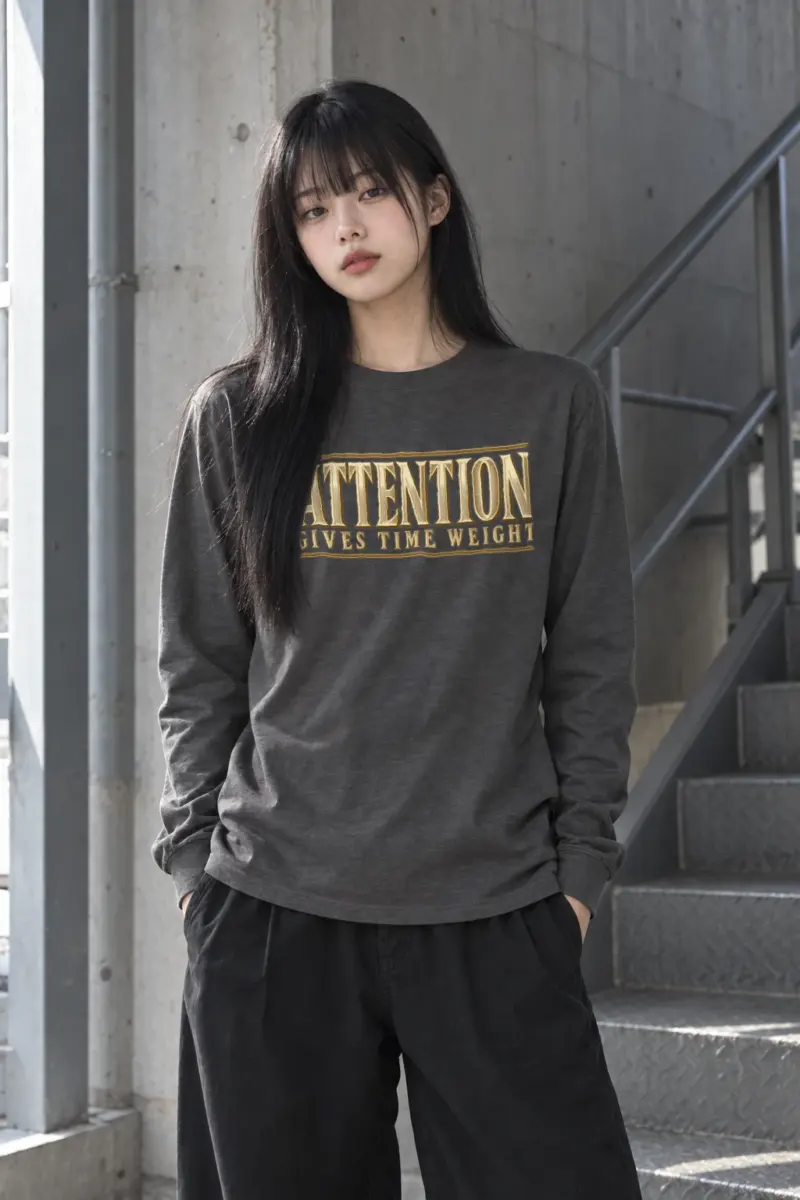 “Attention Gives Time Weight” Unisex Longsleeve T-shirt