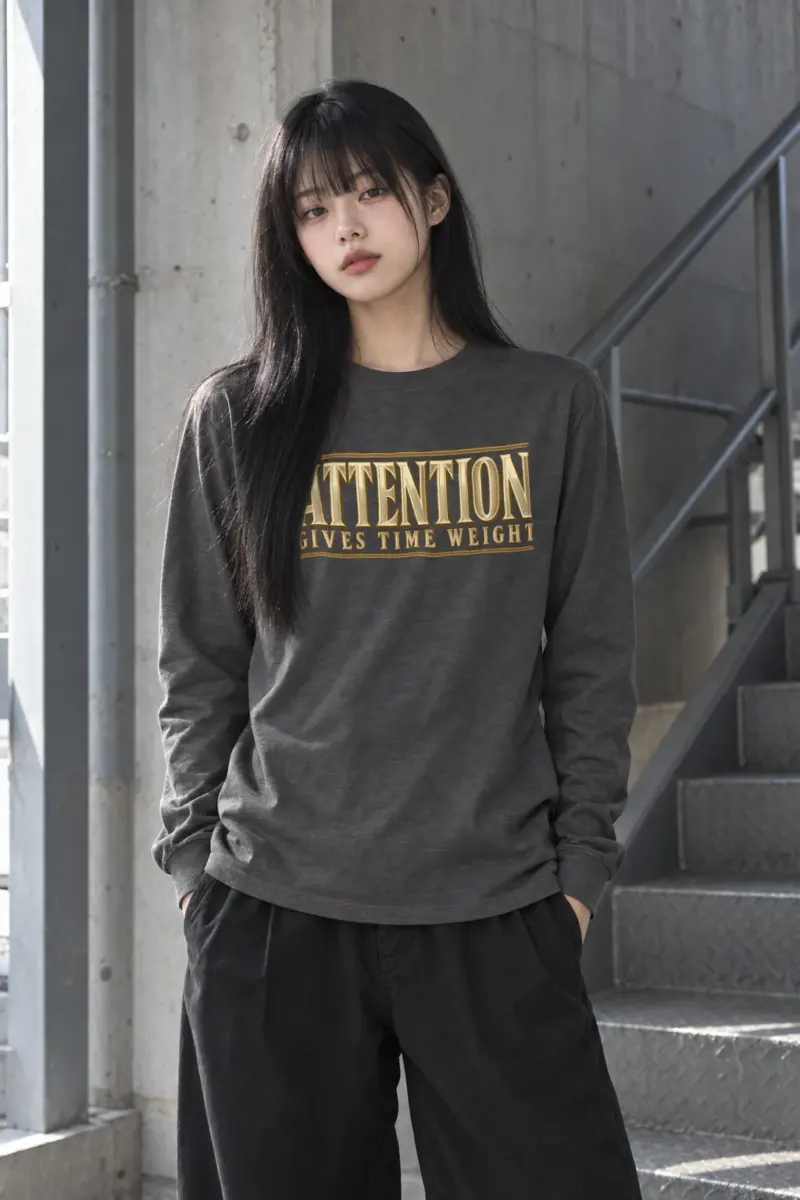 "Attention Gives Time Weight" Unisex Longsleeve T-shirt