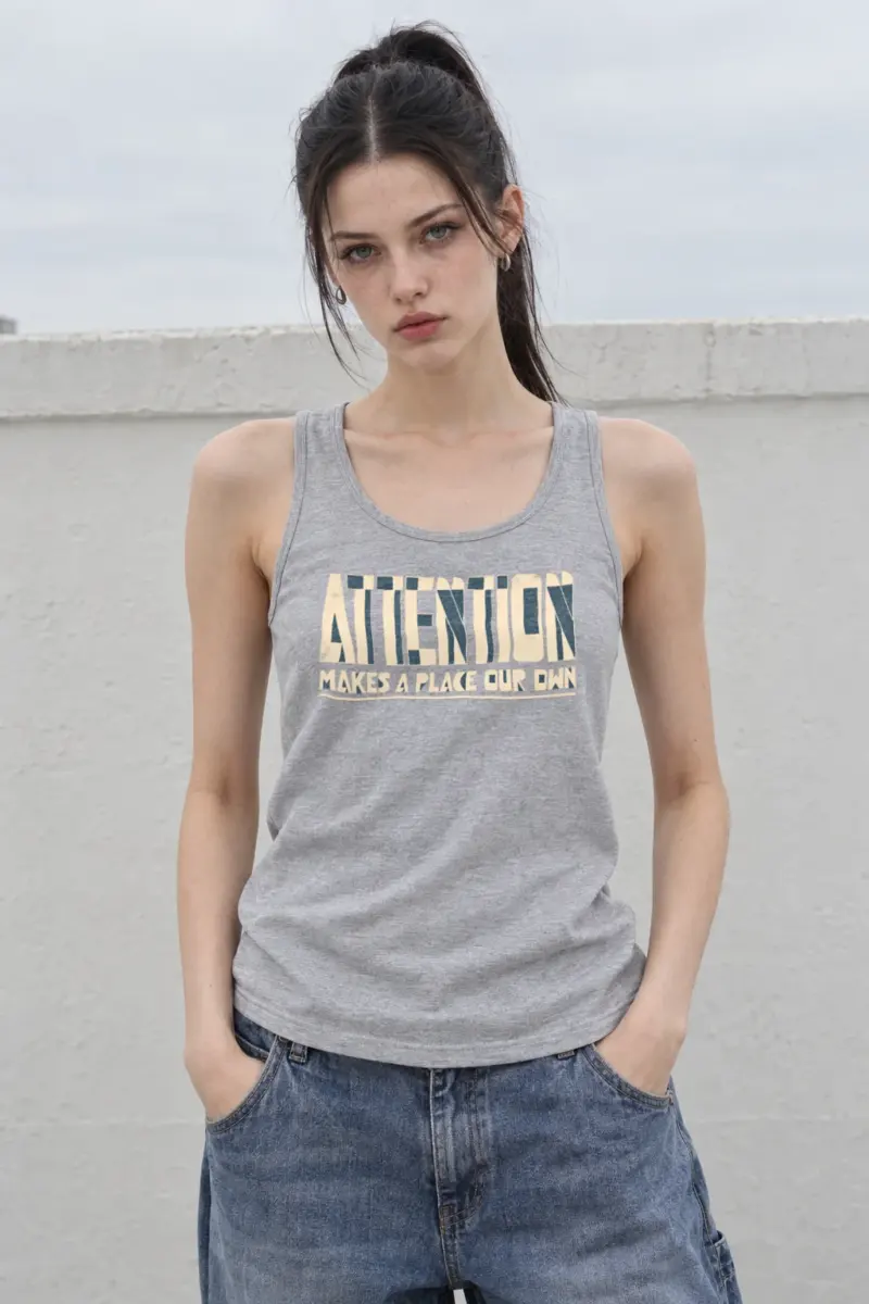 "Attention Makes a Place" Unisex Jersey Tank
