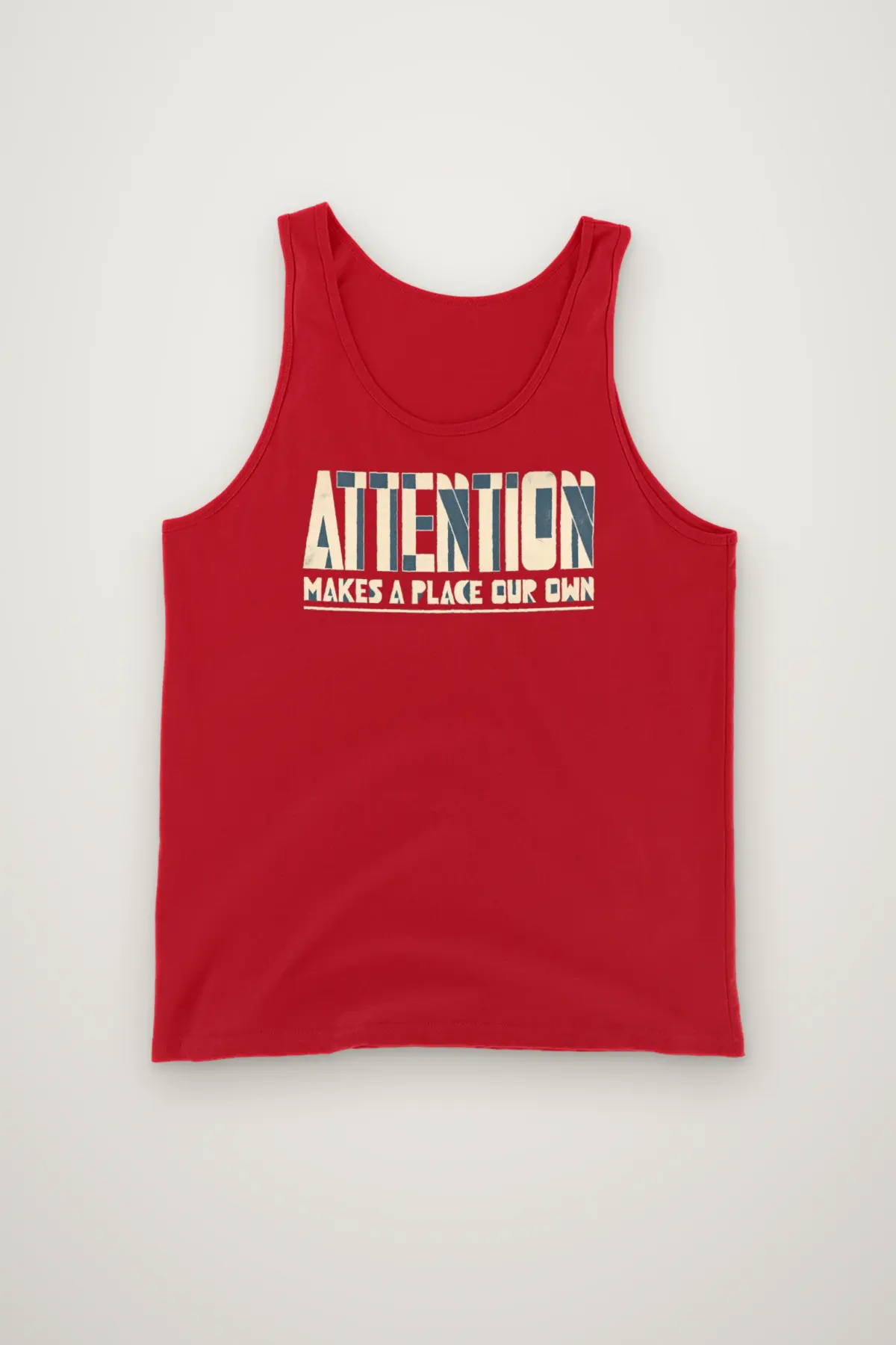 "Attention Makes a Place" Unisex Jersey Tank