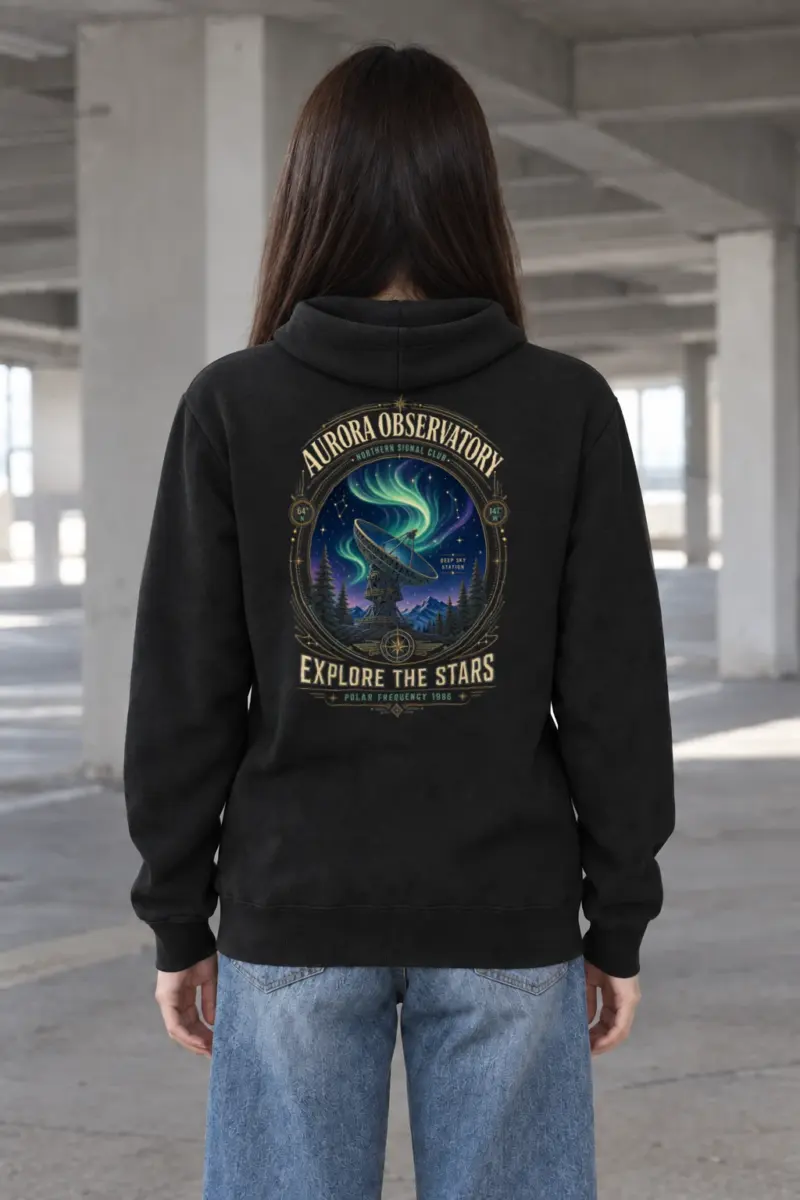 "Aurora Observatory" Heavy Blend Unisex Pullover Hoodie