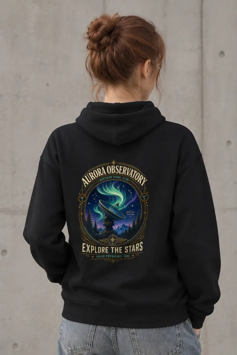 "Aurora Observatory" Heavy Blend Unisex Pullover Hoodie