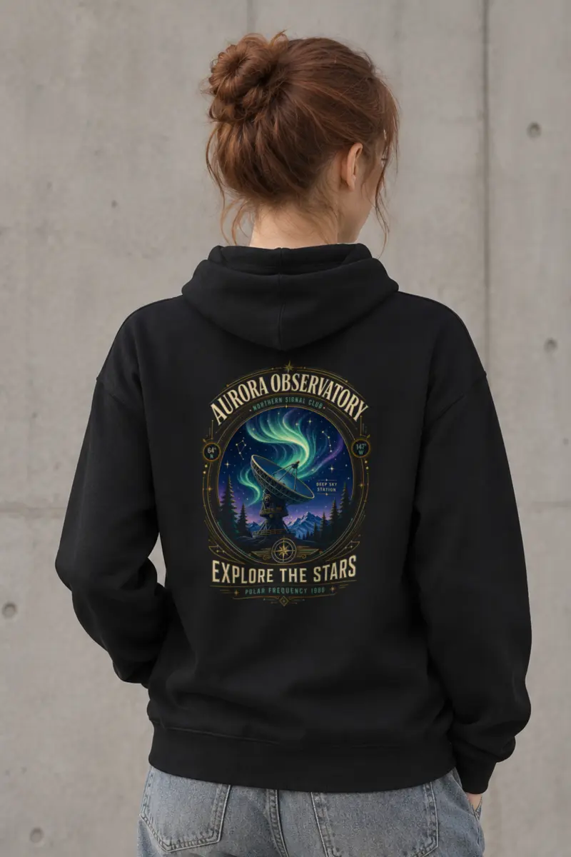 "Aurora Observatory" Heavy Blend Unisex Pullover Hoodie