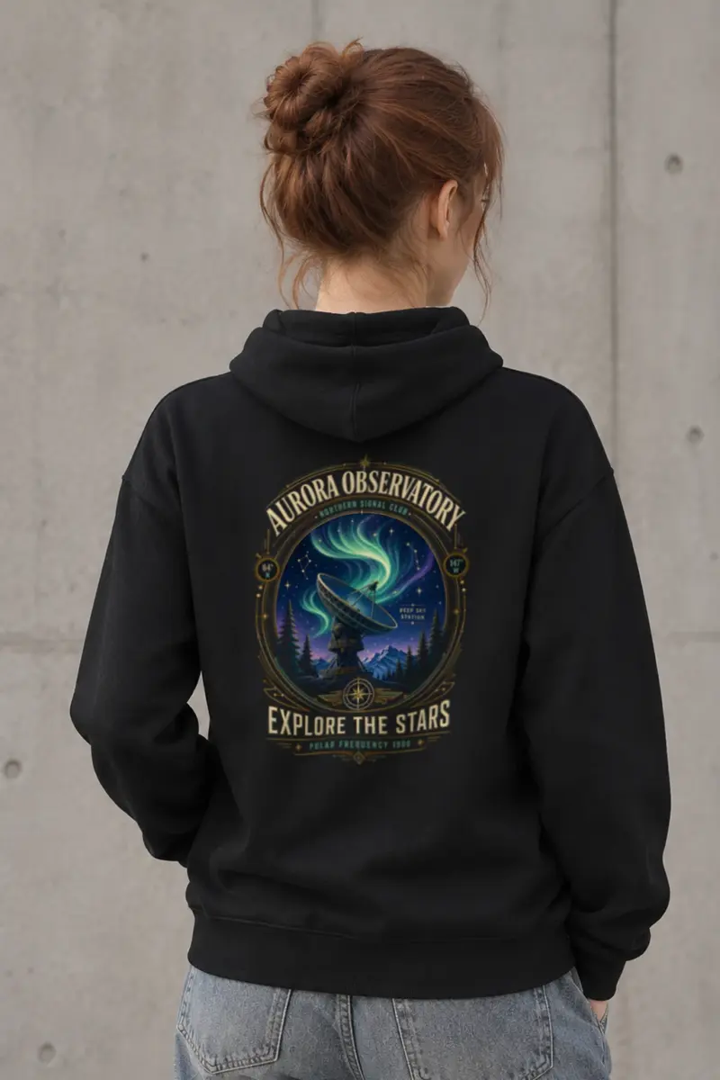 "Aurora Observatory" Heavy Blend Unisex Pullover Hoodie