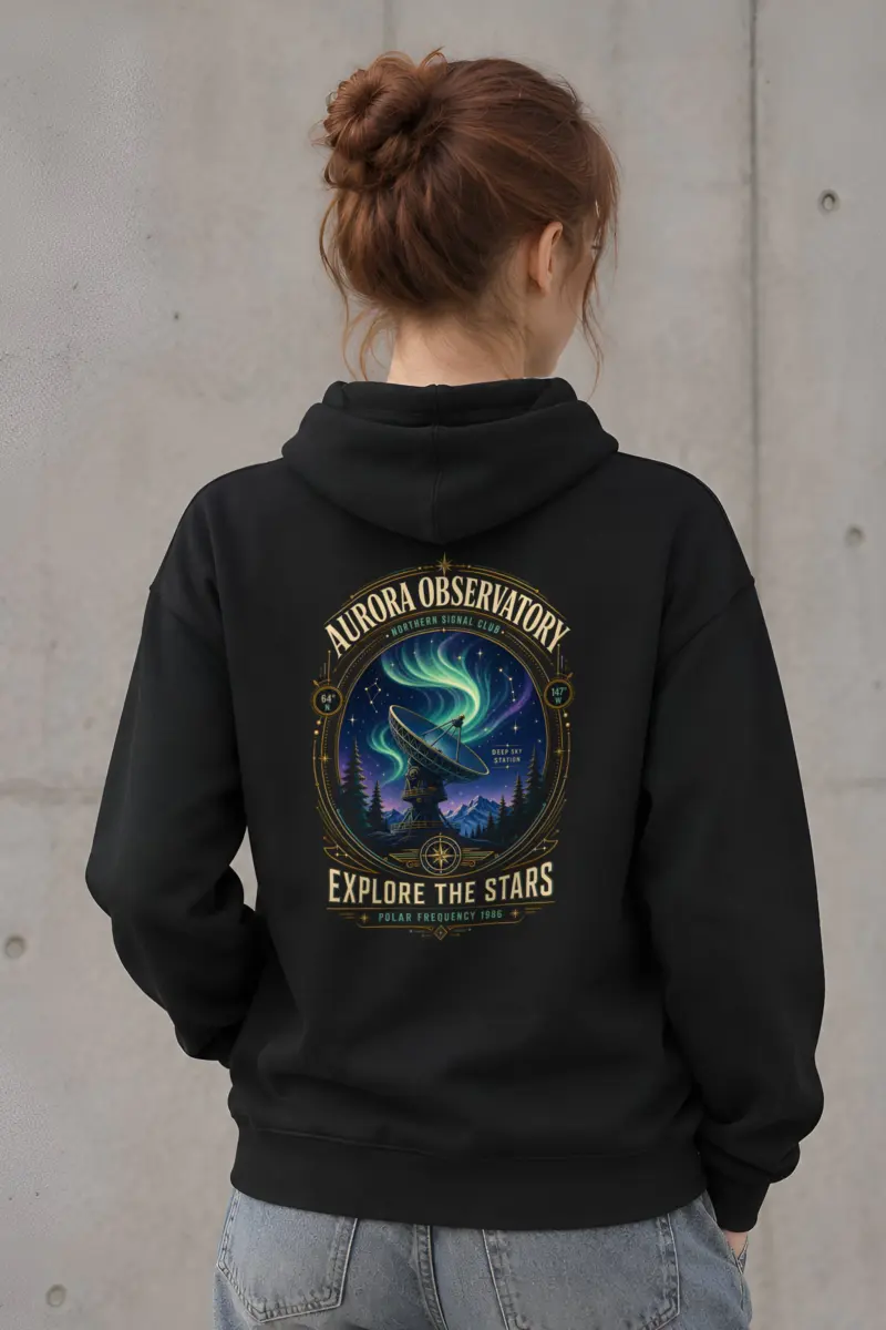 "Aurora Observatory" Heavy Blend Unisex Pullover Hoodie