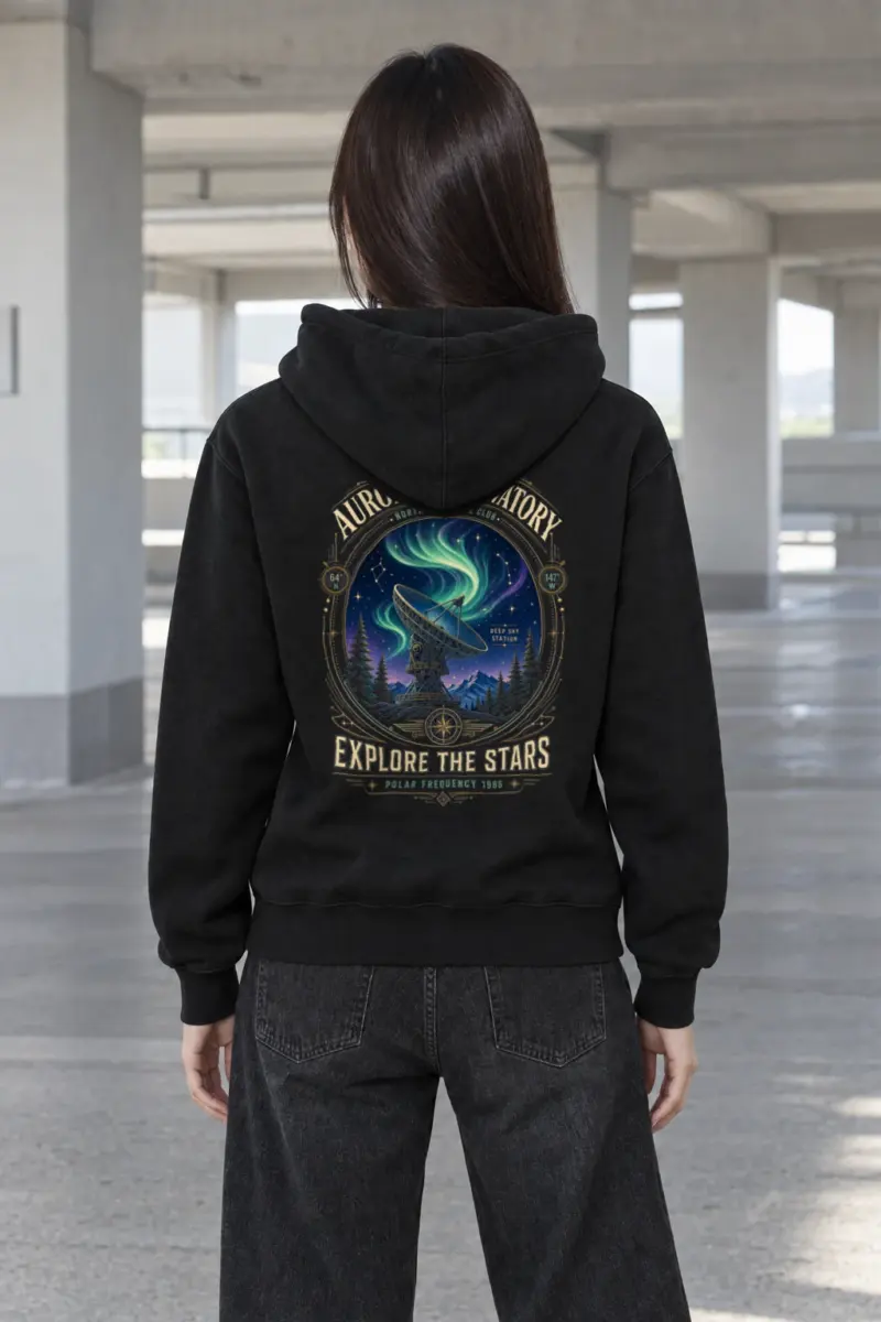 "Aurora Observatory" Heavy Blend Unisex Pullover Hoodie