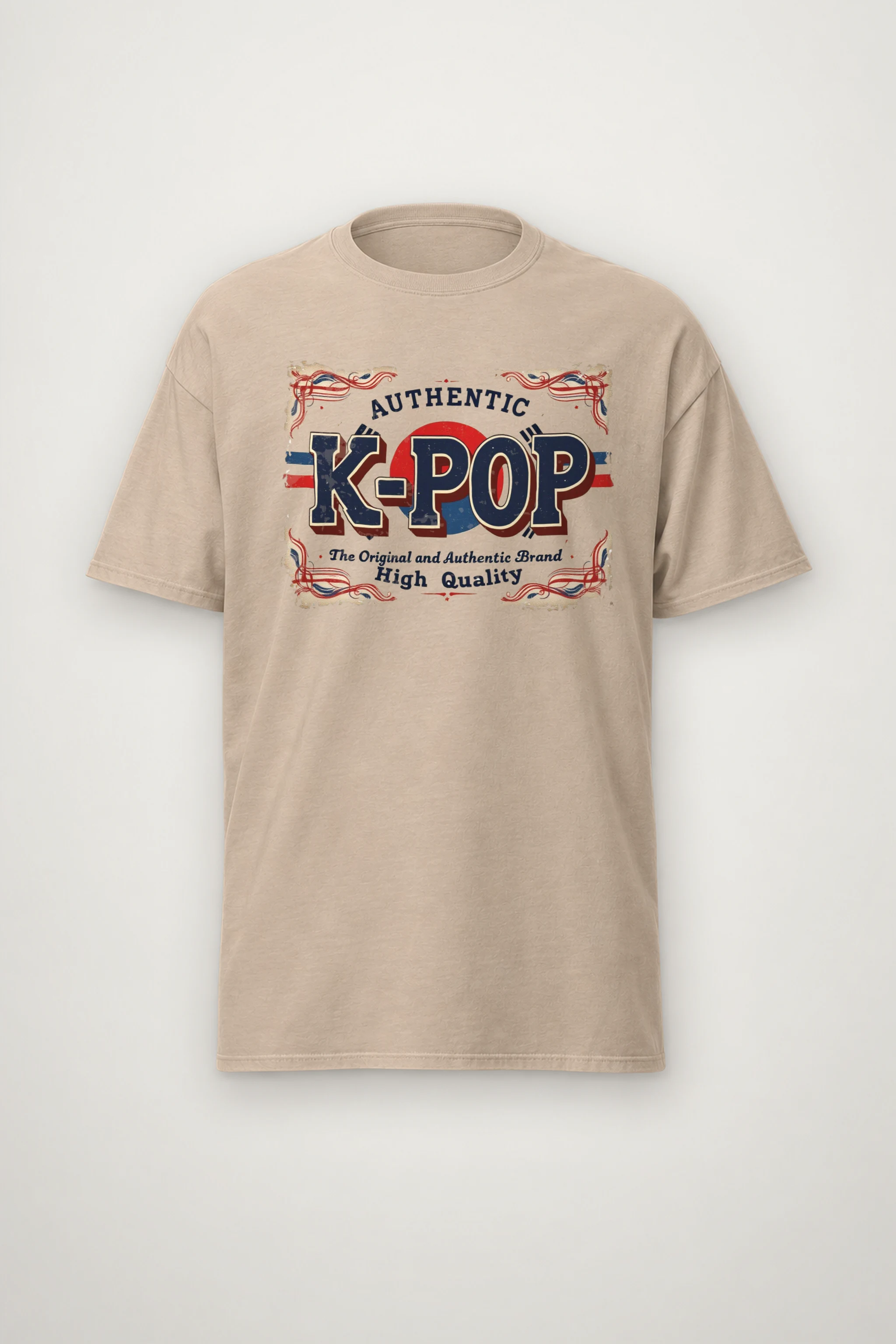 "Authentic K-Pop Emblem" Heavyweight Unisex Crewneck T-shirt