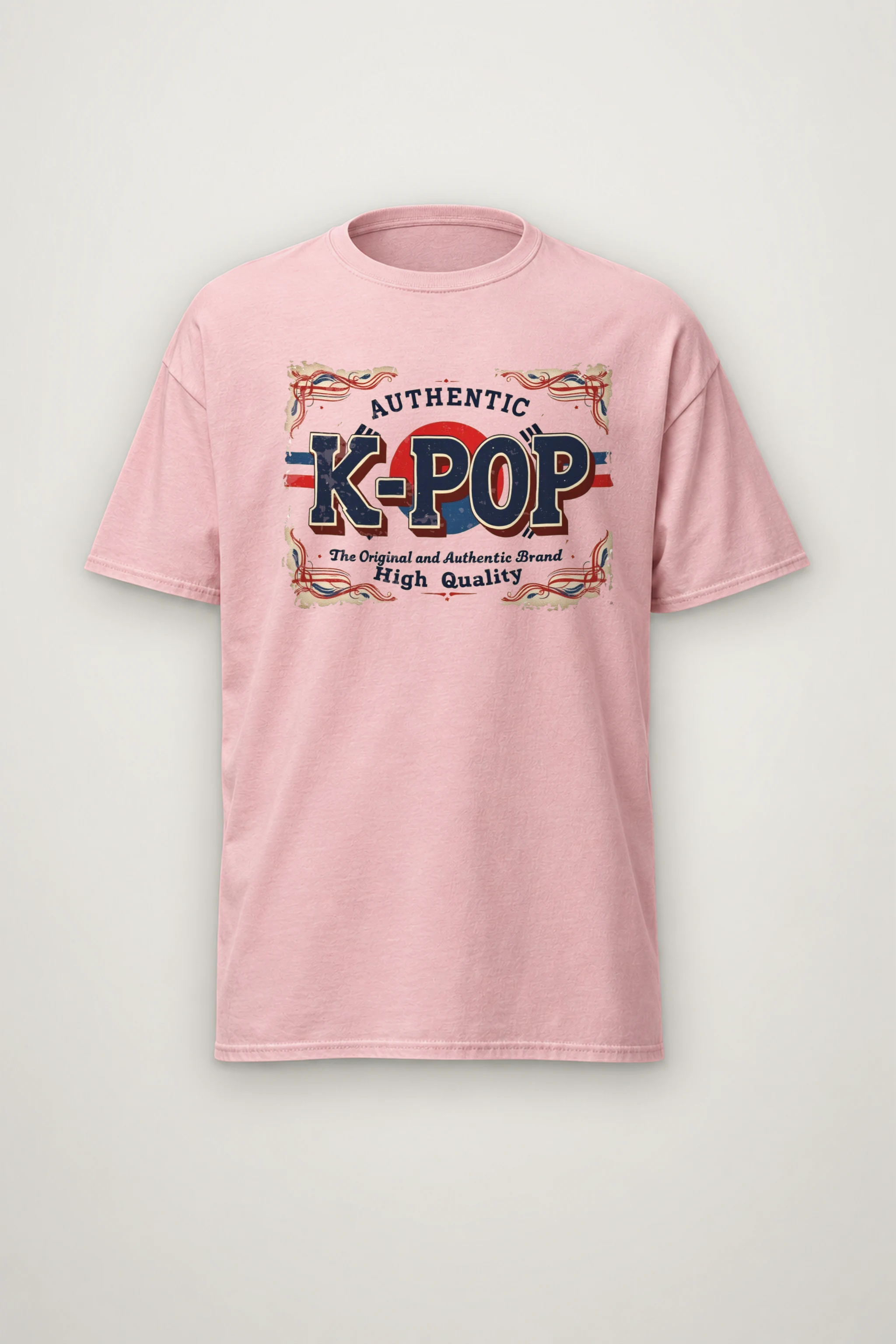 "Authentic K-Pop Emblem" Heavyweight Unisex Crewneck T-shirt