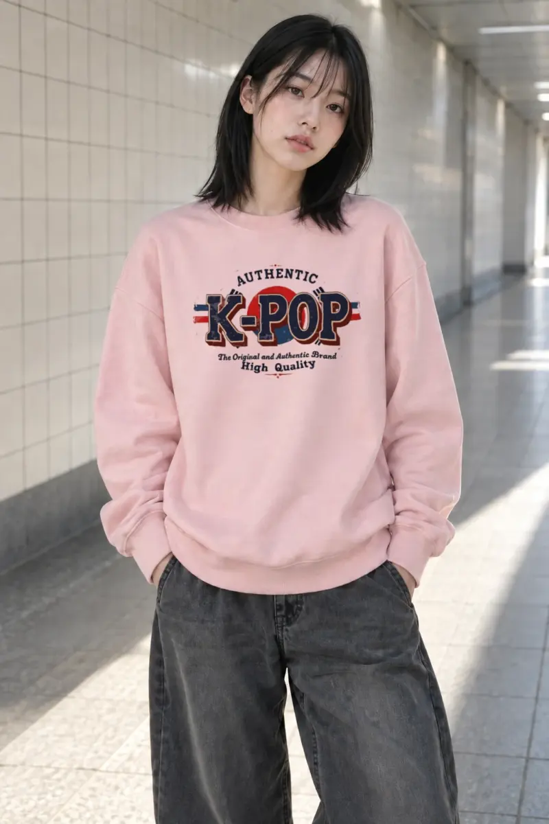 "Authentic K-Pop" Heavy Blend Unisex Crewneck Sweatshirt | Gildan 18000
