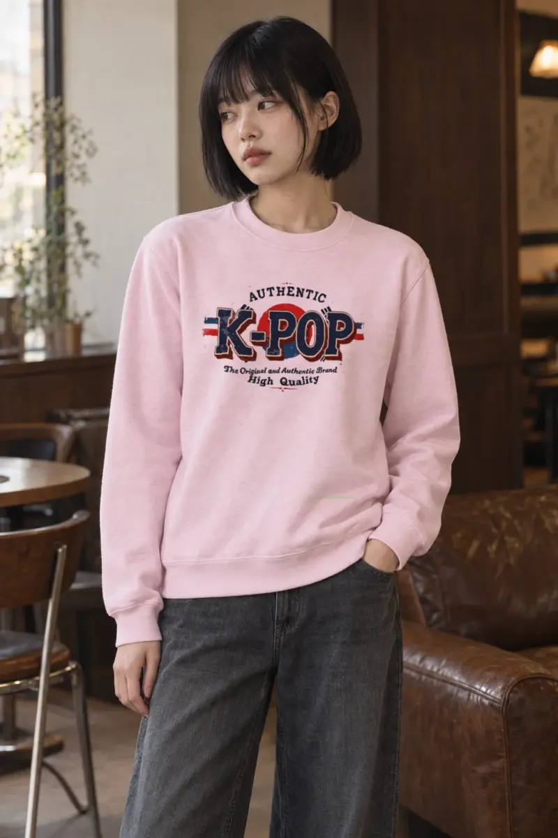 "Authentic K-Pop" Heavy Blend Unisex Crewneck Sweatshirt | Gildan 18000