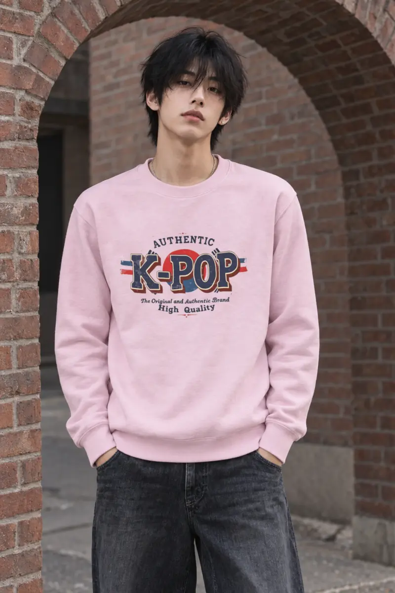 "Authentic K-Pop" Heavy Blend Unisex Crewneck Sweatshirt