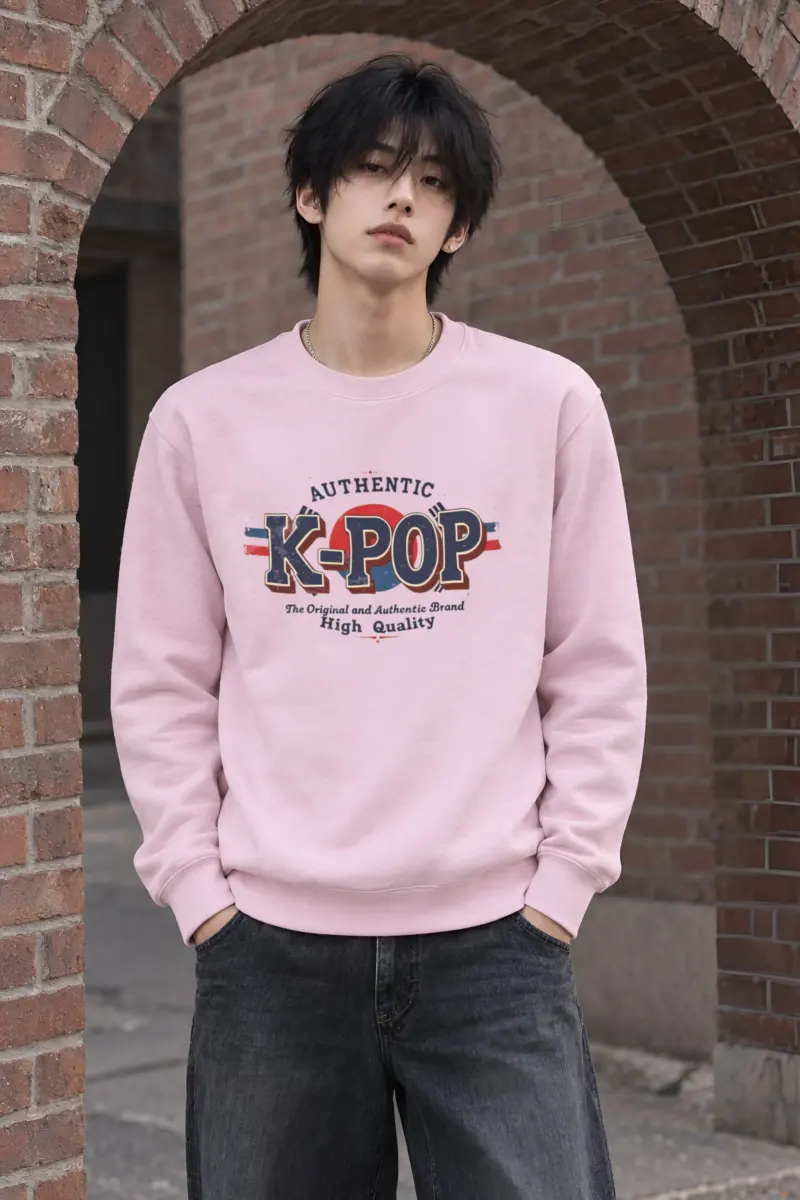 "Authentic K-Pop" Heavy Blend Unisex Crewneck Sweatshirt