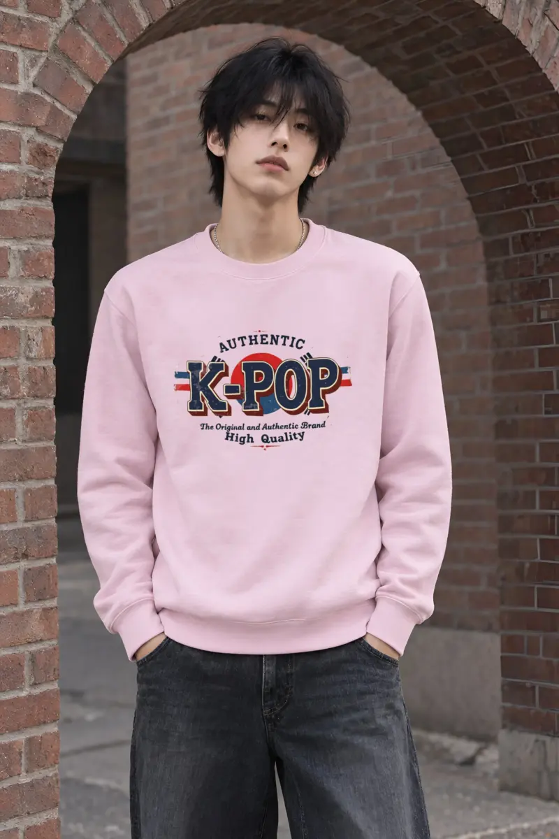 "Authentic K-Pop" Heavy Blend Unisex Crewneck Sweatshirt