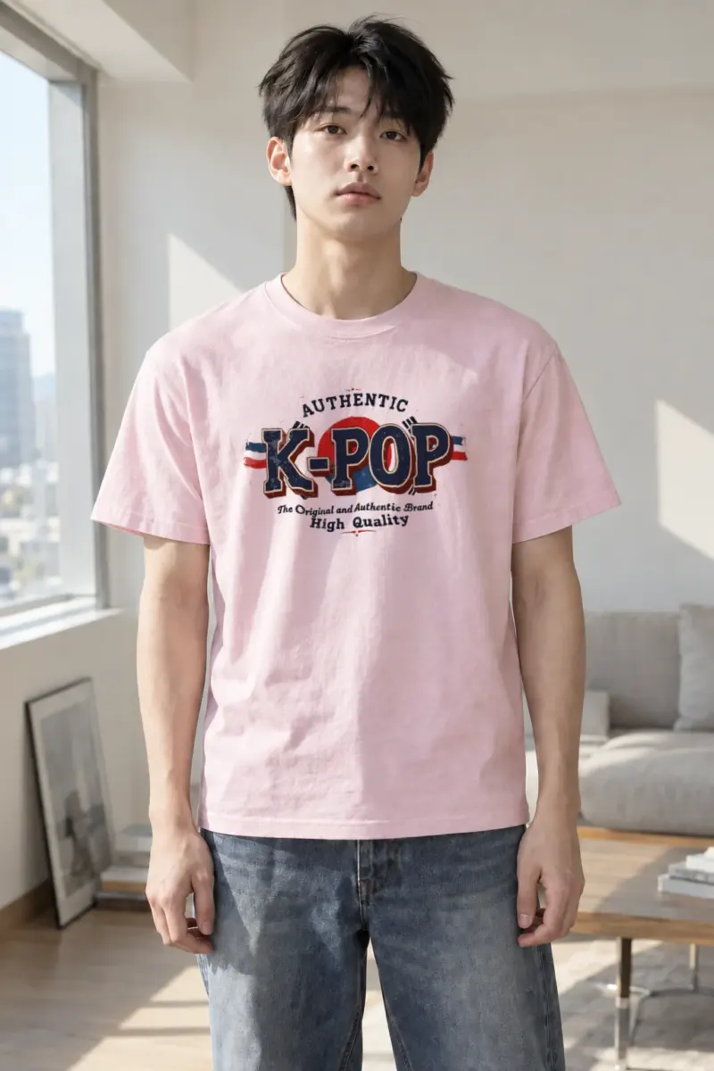 "Authentic K-Pop" Heavyweight Unisex Crewneck T-shirt | Gildan 5000
